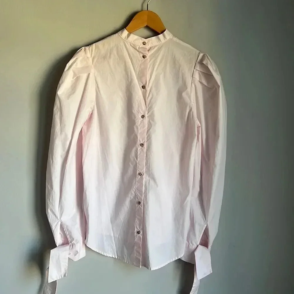 Free people high neck poplin shirt
